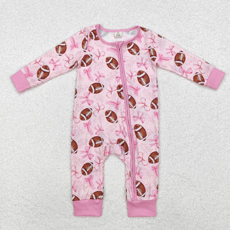 Cotton Baby Onesies Zipper - Zimowa Butikowa Dziewczęca Piżama Rugby Wzorzysta