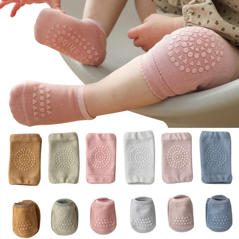 Unisex Baby Socks Non Slip - Zestaw skarpetek z ochraniaczami na kolana