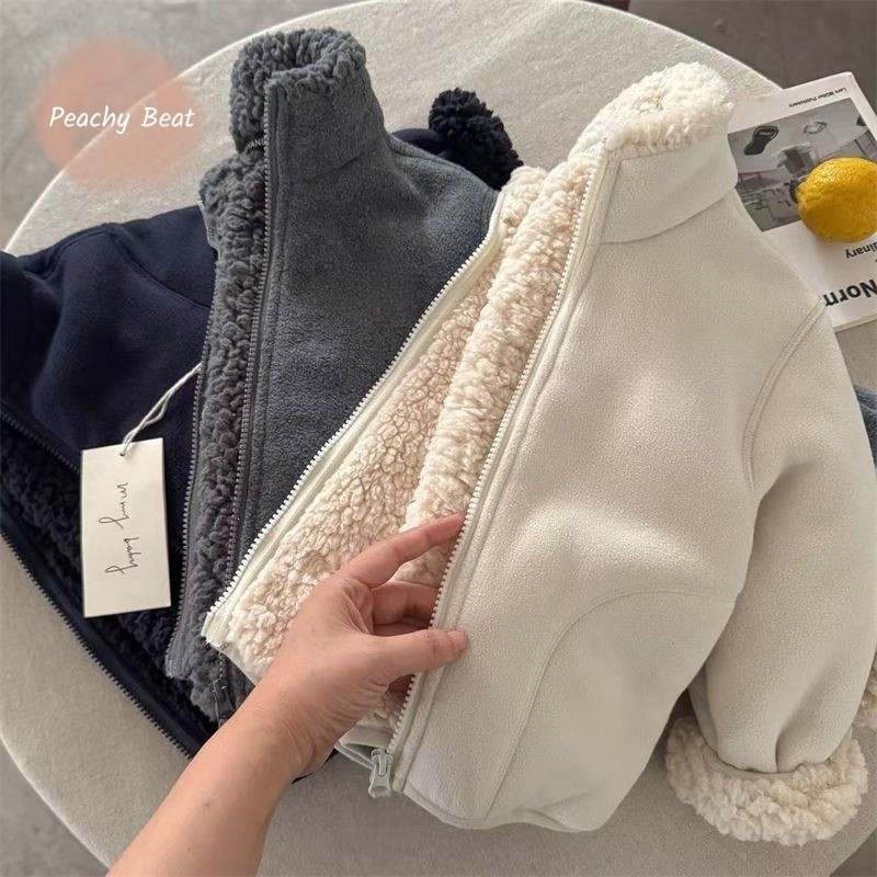Toddler Boy Winter Fleece Jacket - Modna kurtka z imitacji futra dla