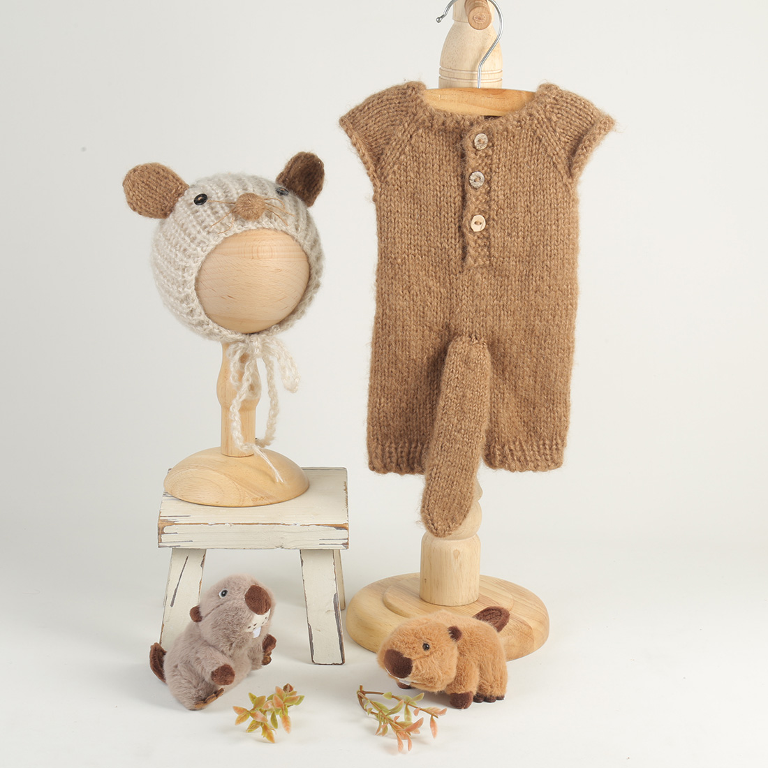 Infant Photography Props Outfit - Zestaw rekwizytów do sesji zdjęciowych noworodków