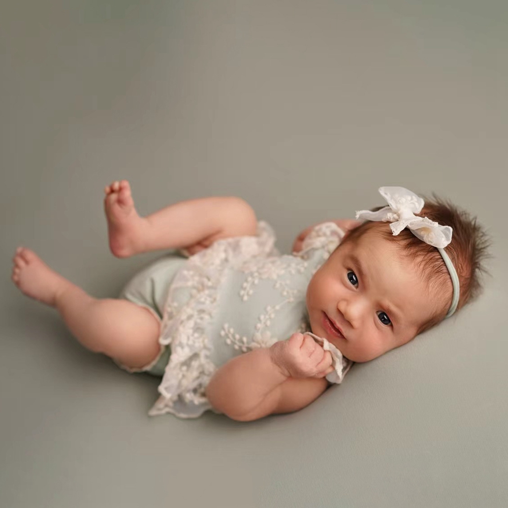 Newborn Baby Girl Romper Floral - Uroczy pajacyk dla noworodka dziewczynki w