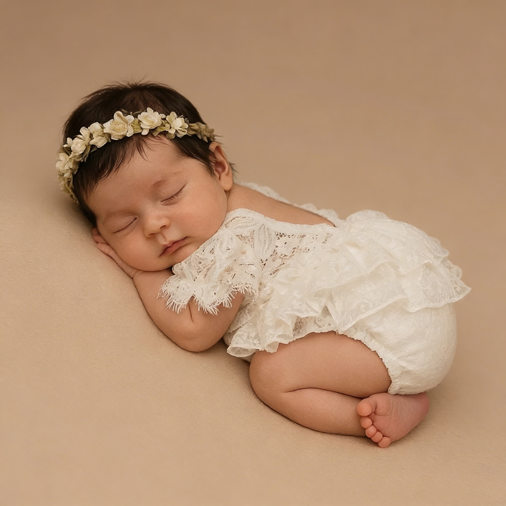 Strój do sesji noworodkowej dl – Newborn Baby Girl Romper Floral recenzja i cena