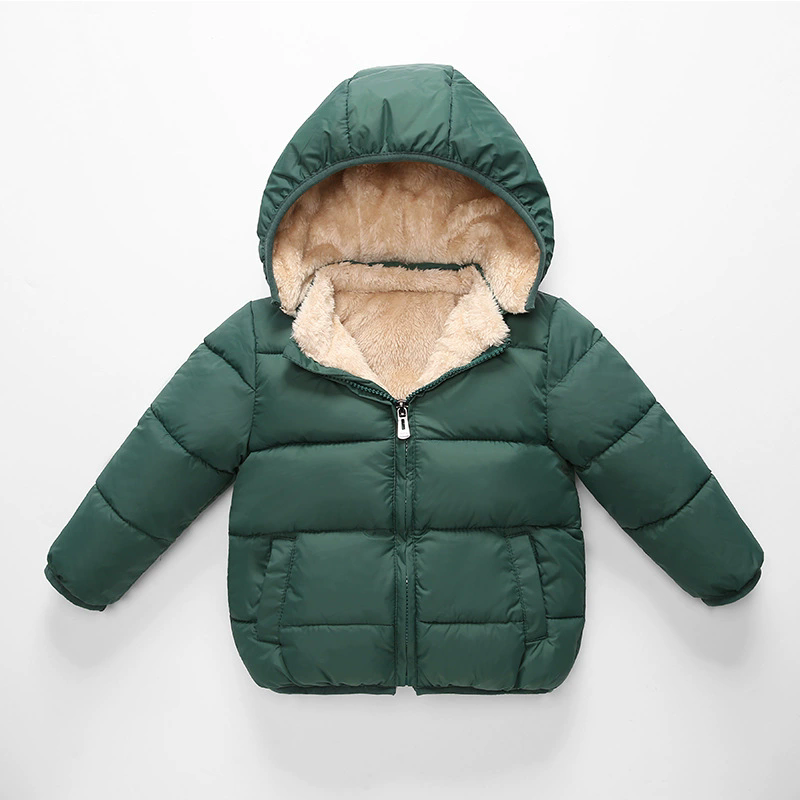 Zimowa kurtka puchowa z kaptur – Toddler Boy Winter Fleece Jacket recenzja i cena