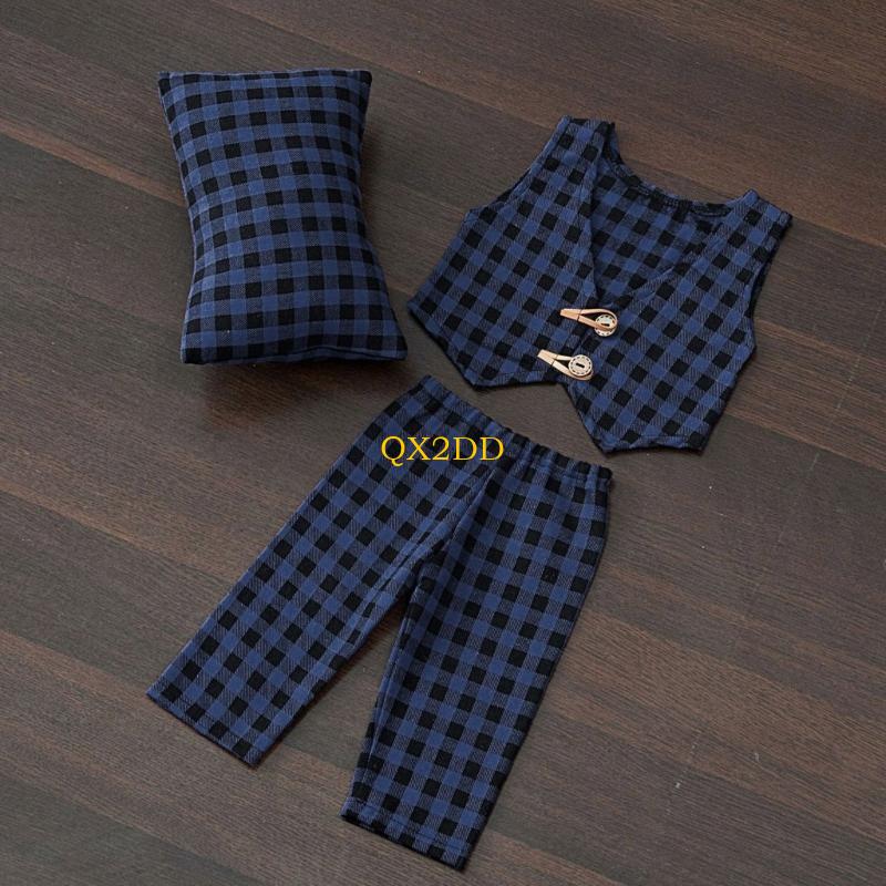 QX2D poduszka w kratkę spodnie – Infant Photography Props Outfit recenzja i cena