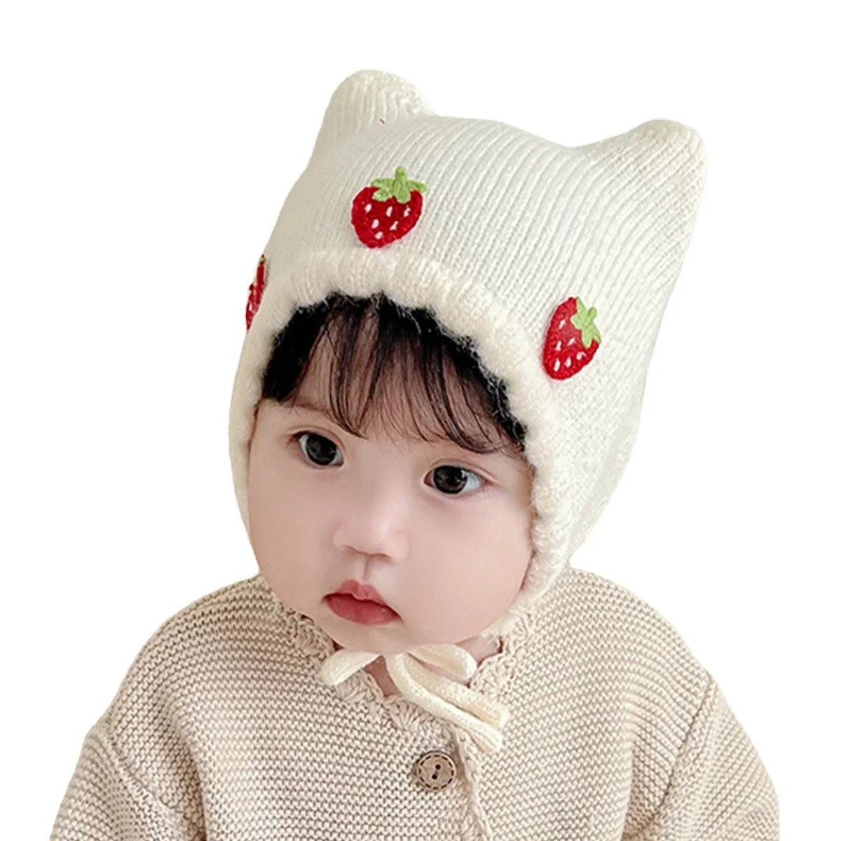 Nowa Jesienno-Zimowa Czapka dl – Infant Beanie Hat With Ears recenzja i cena